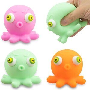 Octopus Squishy Balls Soft Octopus Stress Balls for Kids, 3 Pack / BRAND NEW